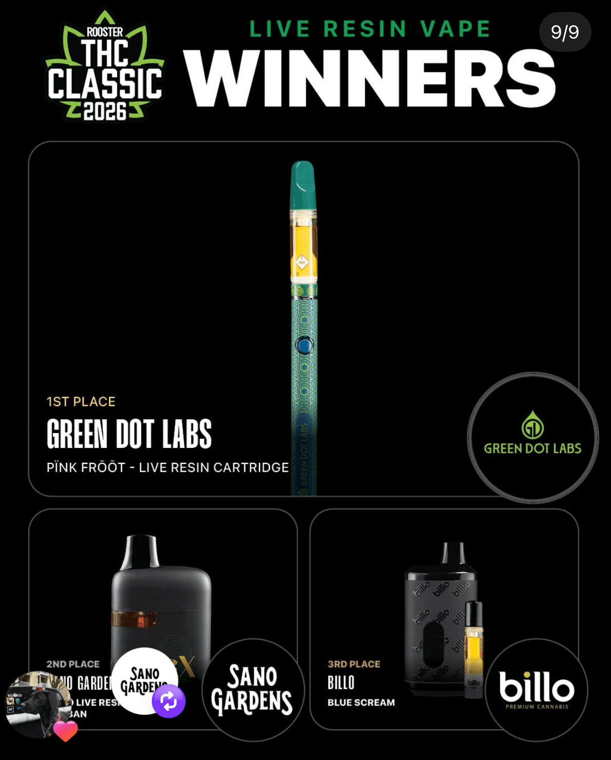 Live Resin Vape winners at THC Classic 2026