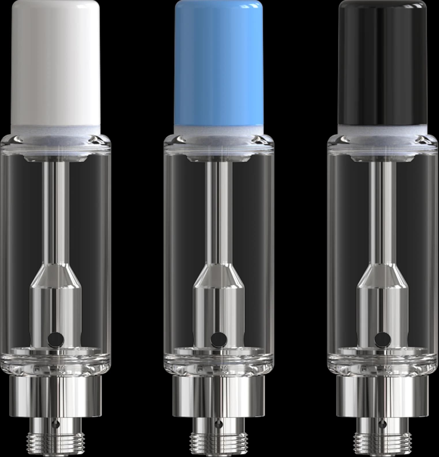2G Slim cartridge variations: white, blue, and black mouthpieces