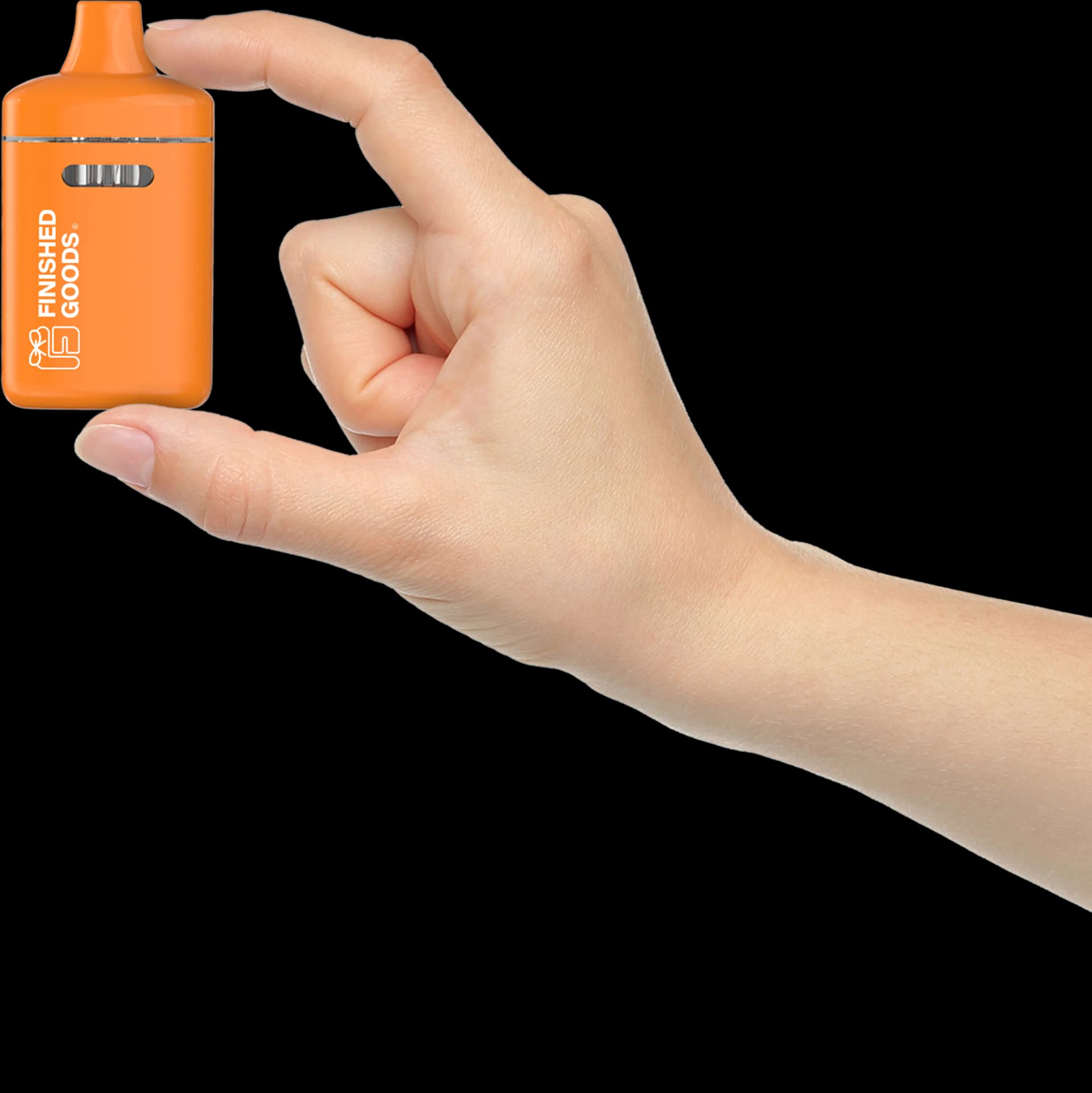 The XL held in hand showing compact size