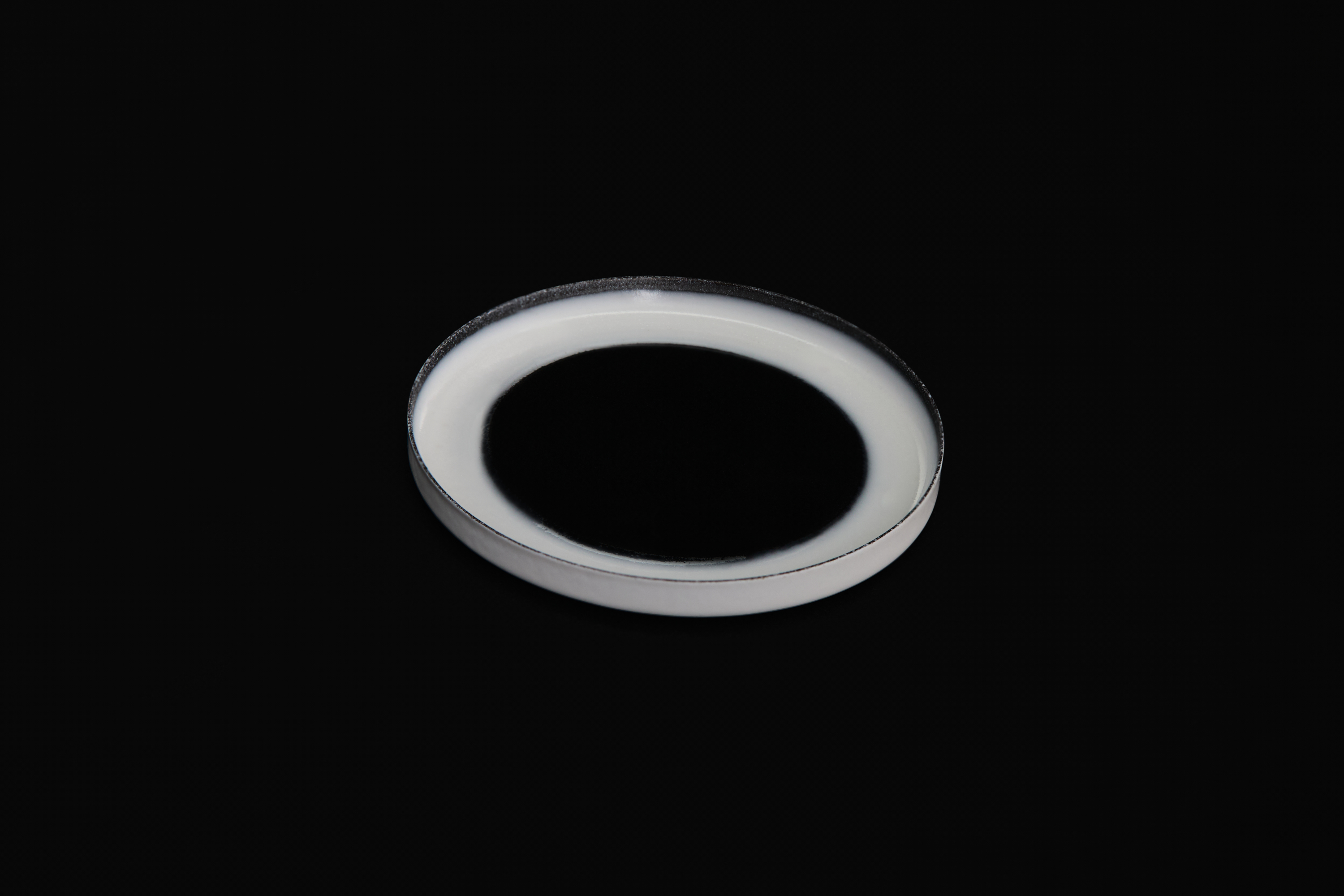 White jar lid ring viewed from above