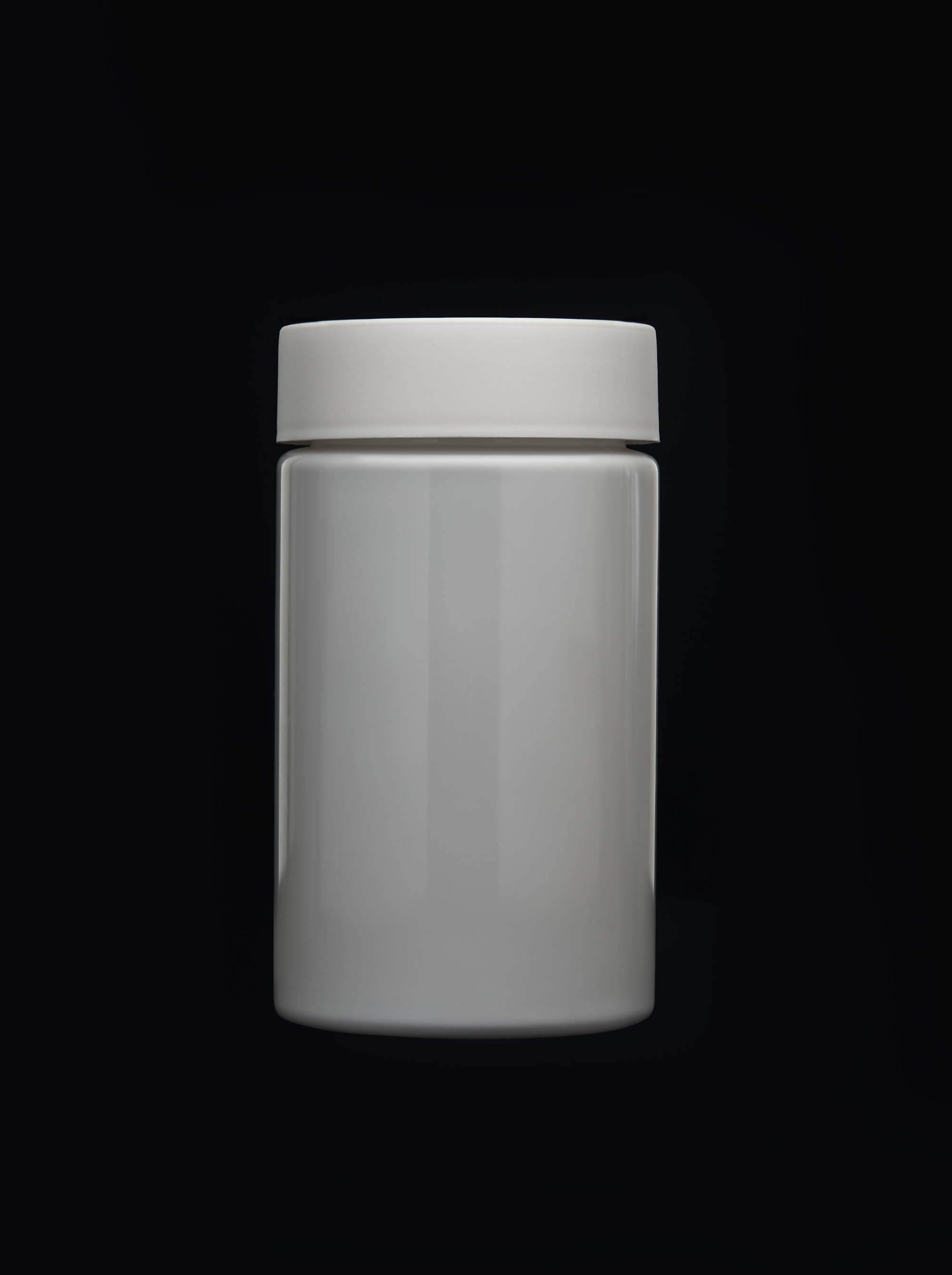 White Pigment Glass child-resistant glass jar