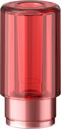 Plastic Barrel mouthpiece — Clear Red