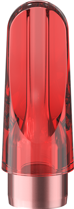 Plastic Duckbill mouthpiece — Clear Red