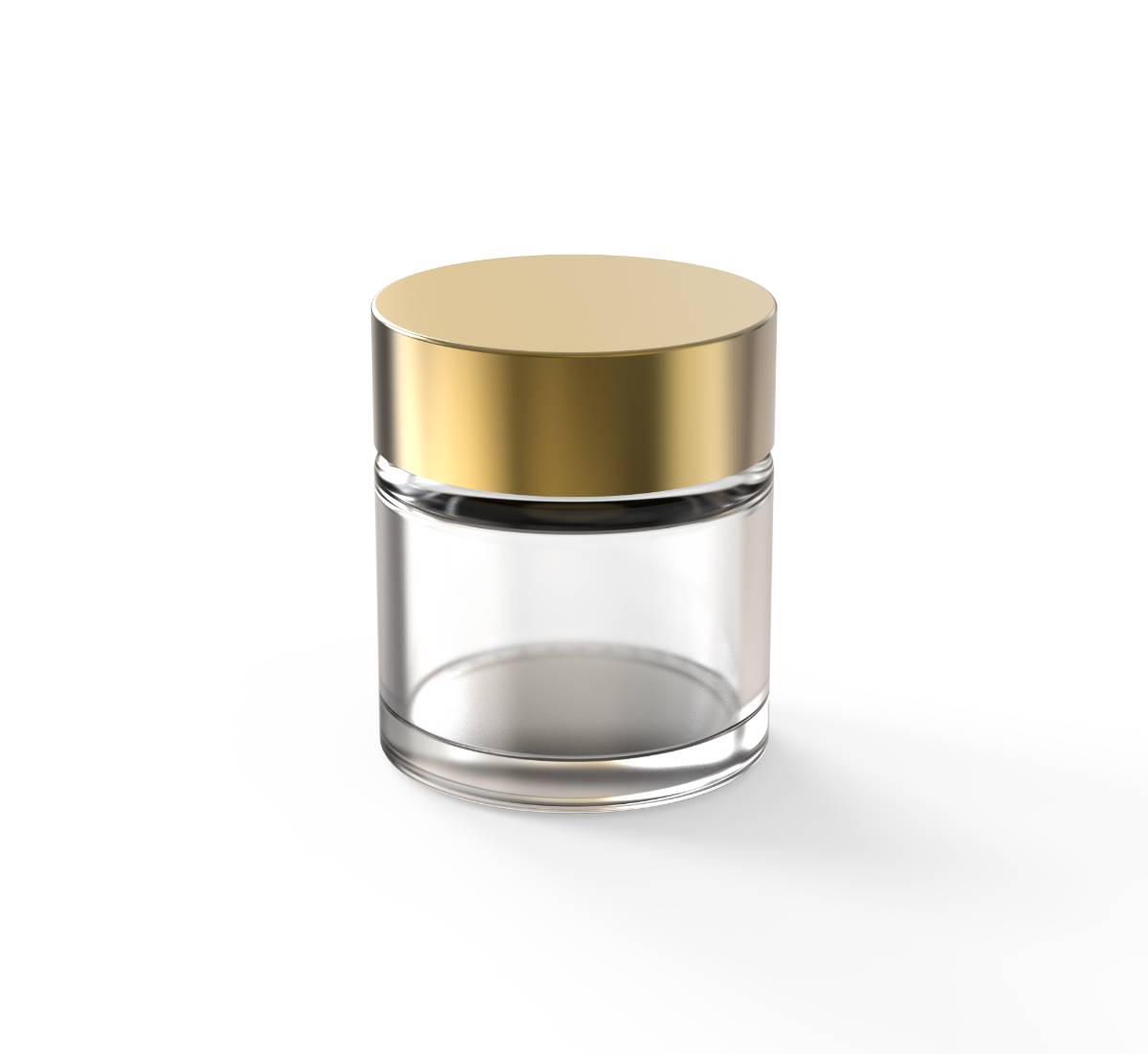 1oz Tall CR Glass Jar - Gold Lid
