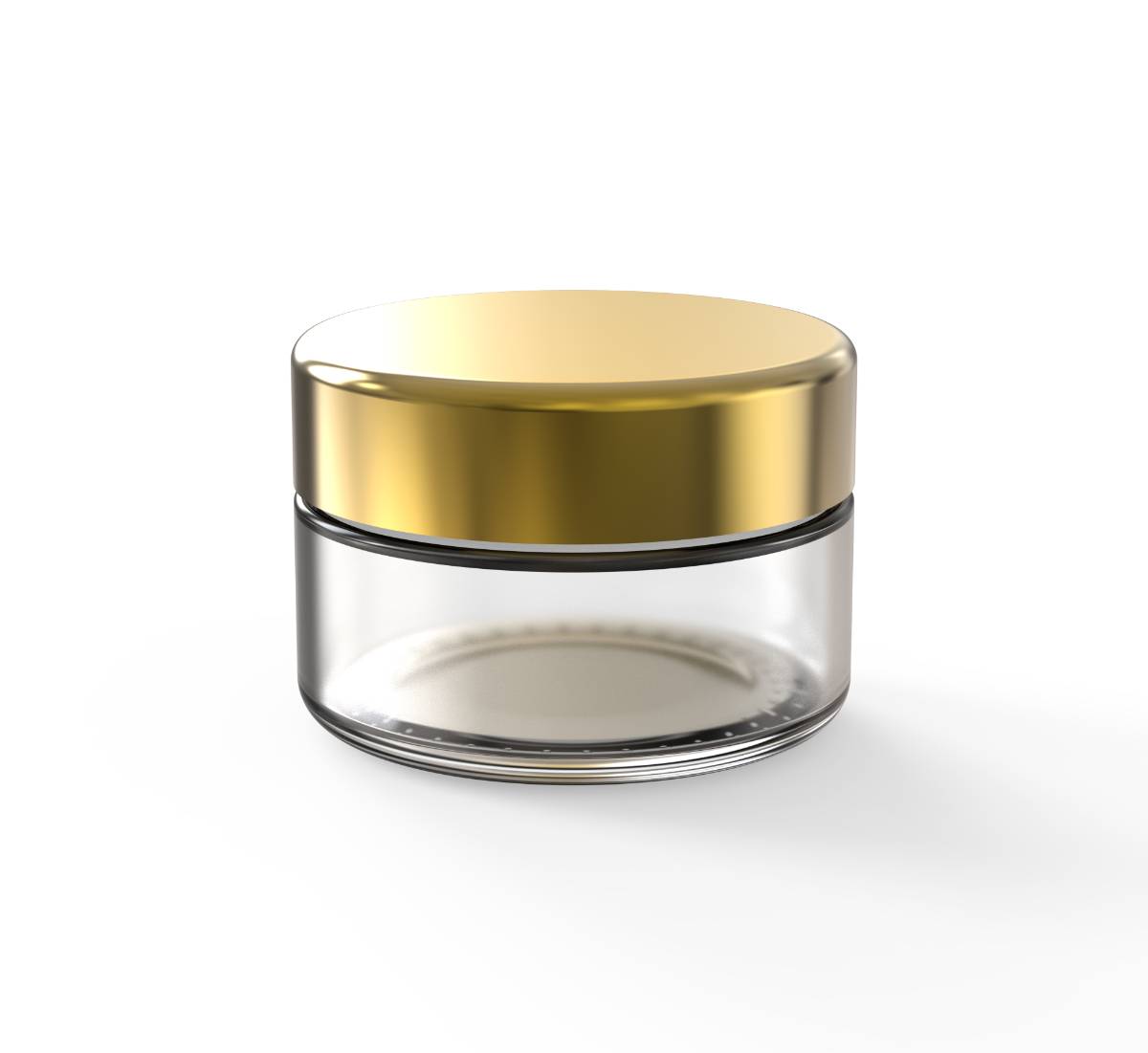 2oz Flat CR Jar (D57mm) - Gold Lid