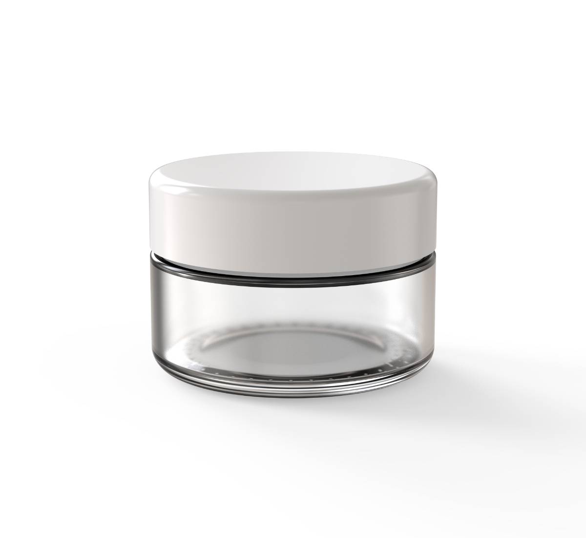 2oz Flat CR Jar (D57mm) - White Lid