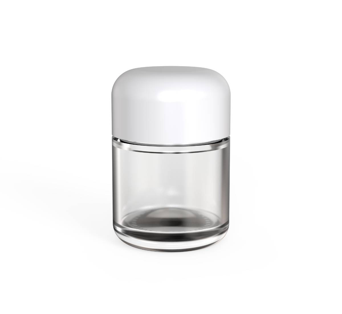 3oz Arch CR Glass Jar - White Lid