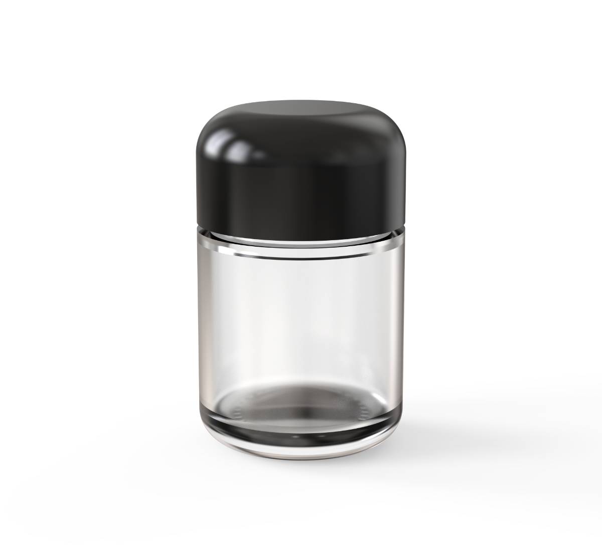 4oz Arch CR Glass Jar - Black Lid