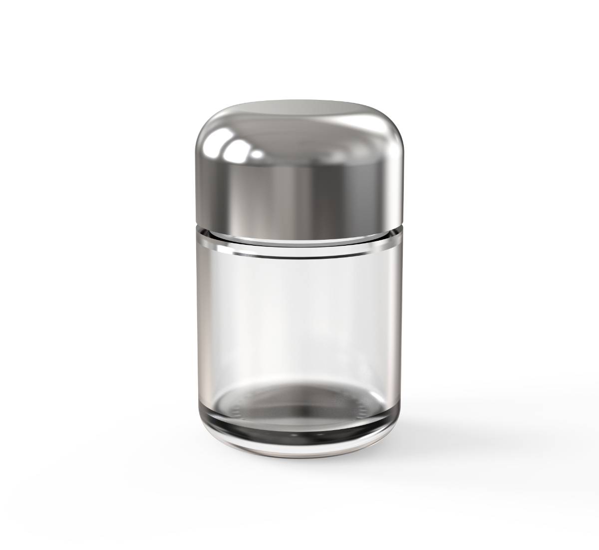 4oz Arch CR Glass Jar - Silver Lid