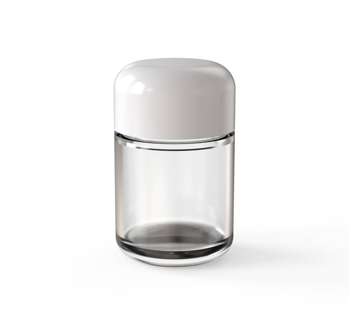 4oz Arch CR Glass Jar - White Lid
