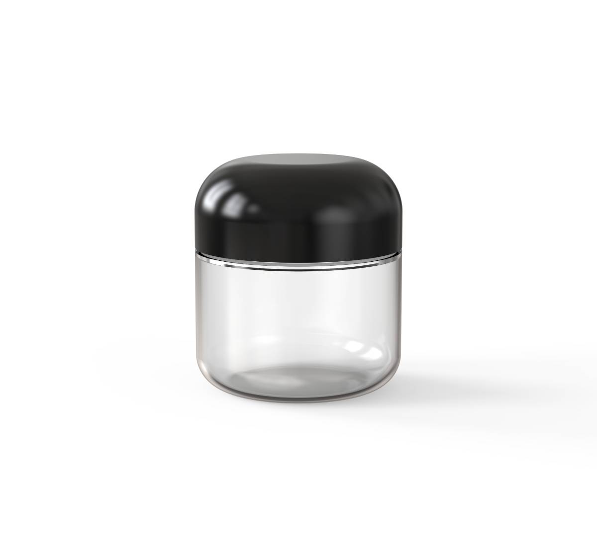 Half-Arch 2oz CR Glass Jar - Black Lid
