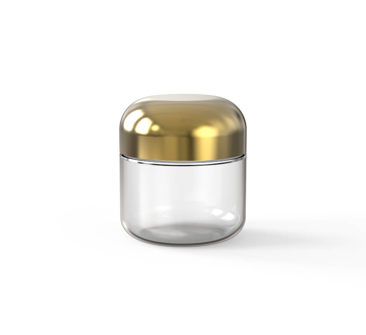 Half-Arch 2oz CR Glass Jar - Gold Lid