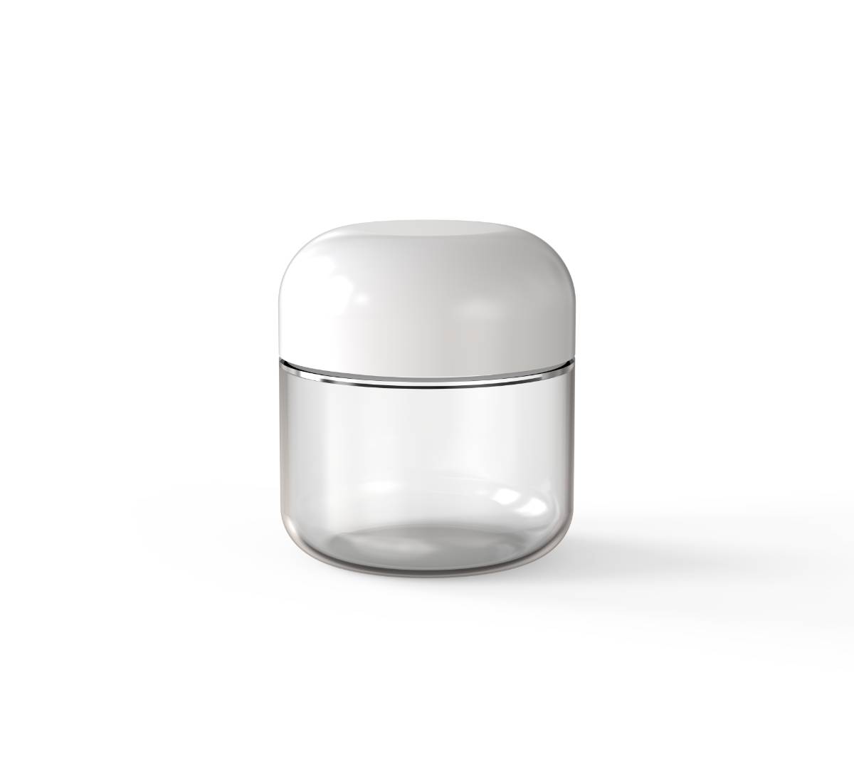 Half-Arch 2oz CR Glass Jar - White Lid
