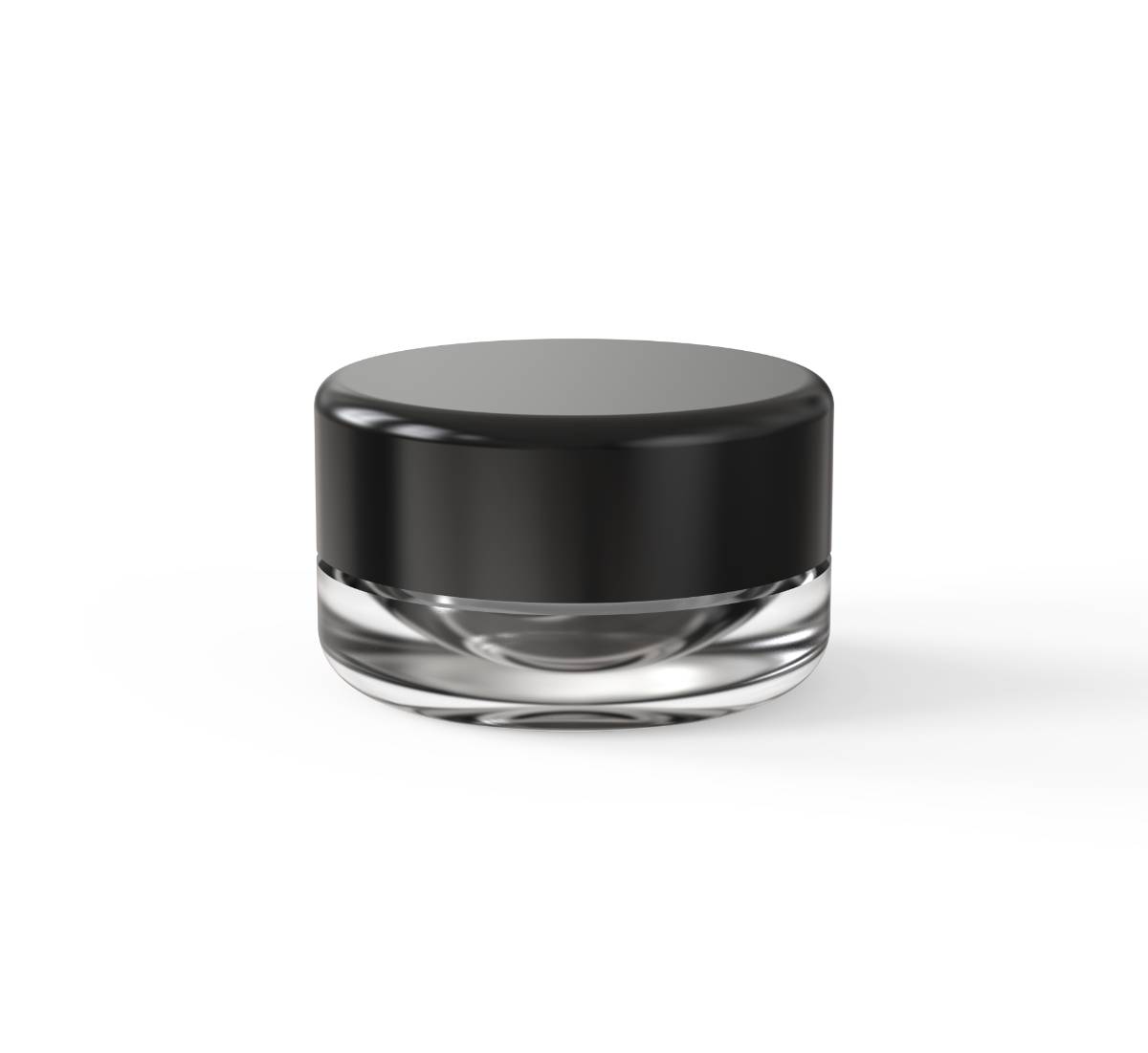 New Style 9ml Concentrate Jar - Clear Body + Black Lid