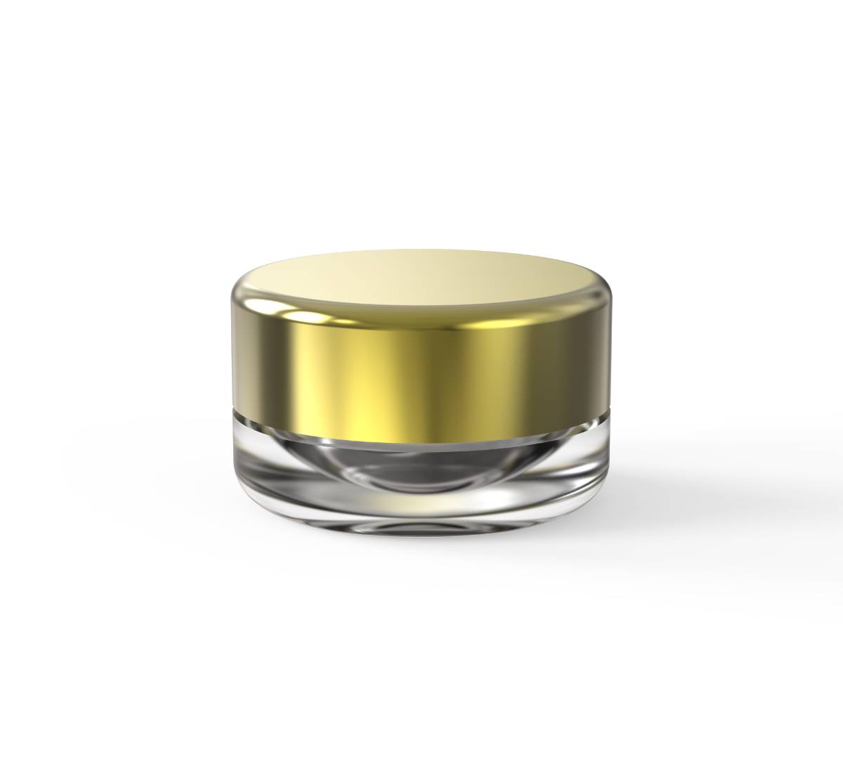 New Style 9ml Concentrate Jar - Clear Body + Gold Lid