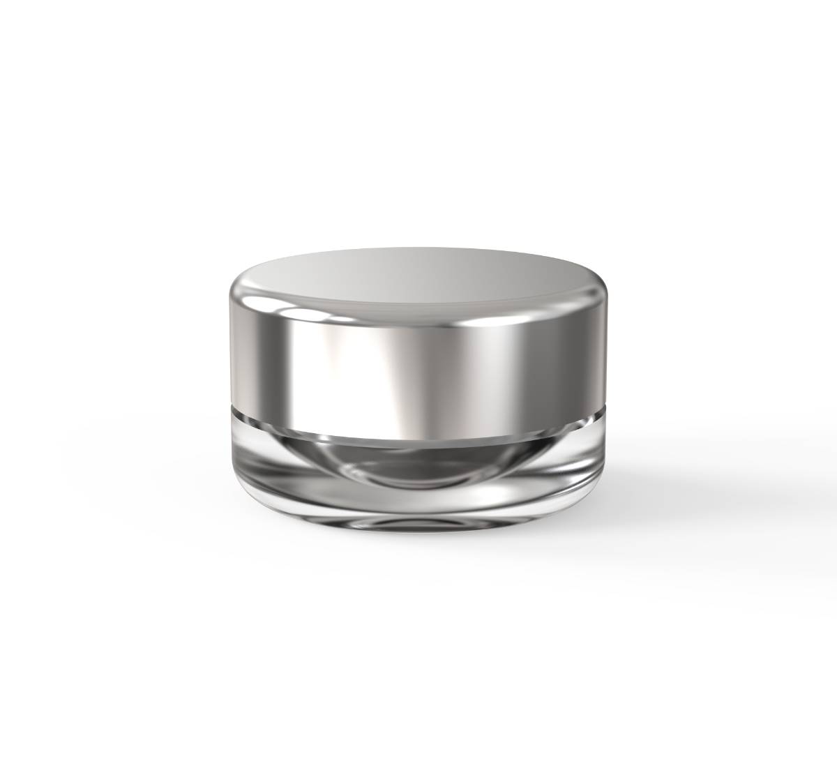 New Style 9ml Concentrate Jar - Clear Body + Silver Lid(1)
