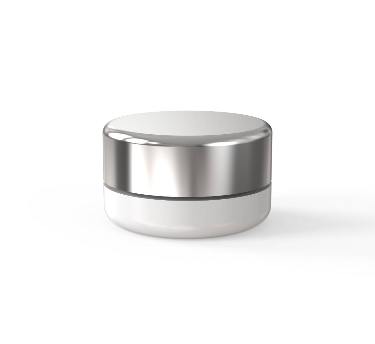 New Style 9ml Concentrate Jar - White Body + Silver Lid