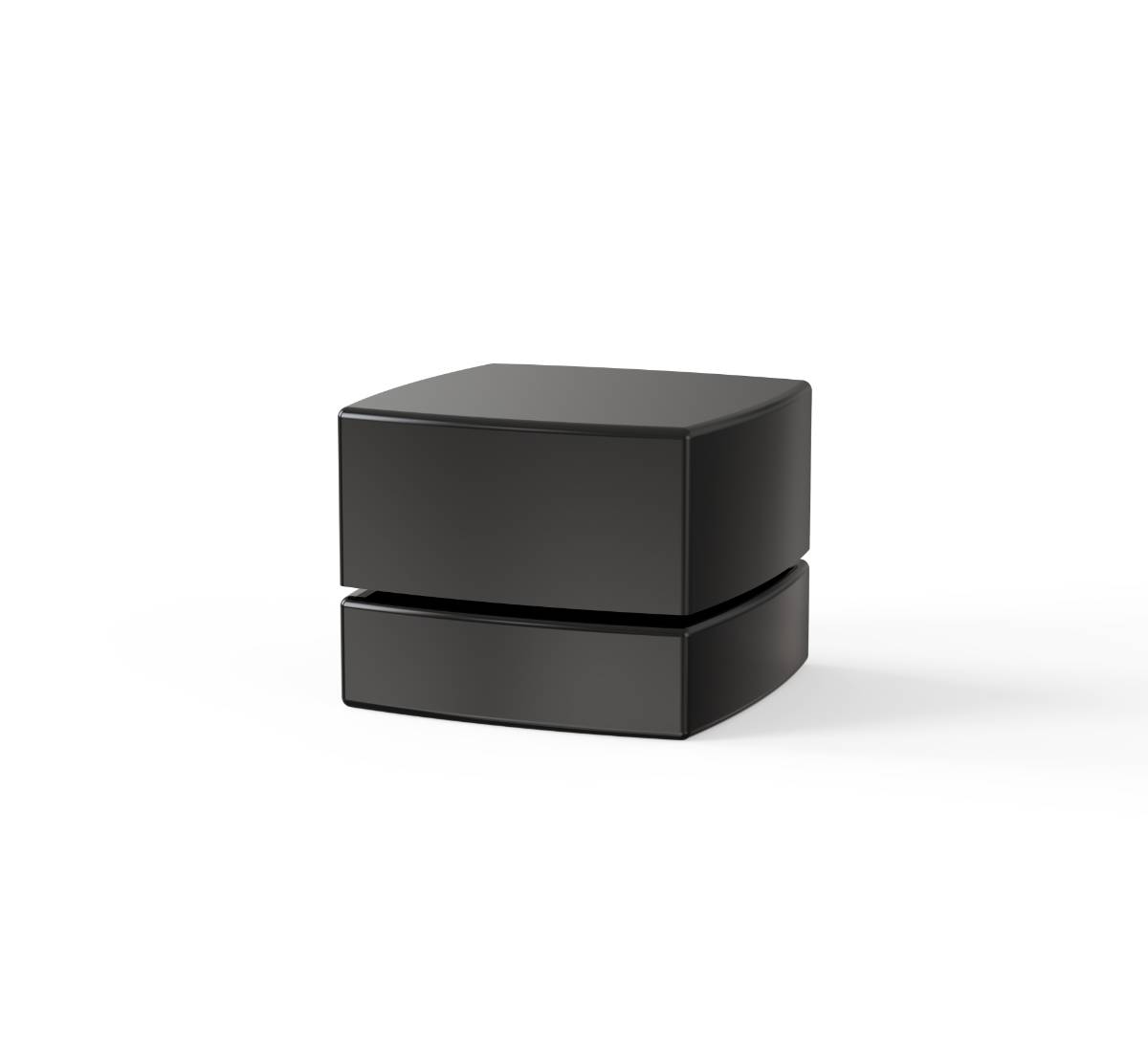 New Style Square 5ml Jar - Black Body + Black Lid