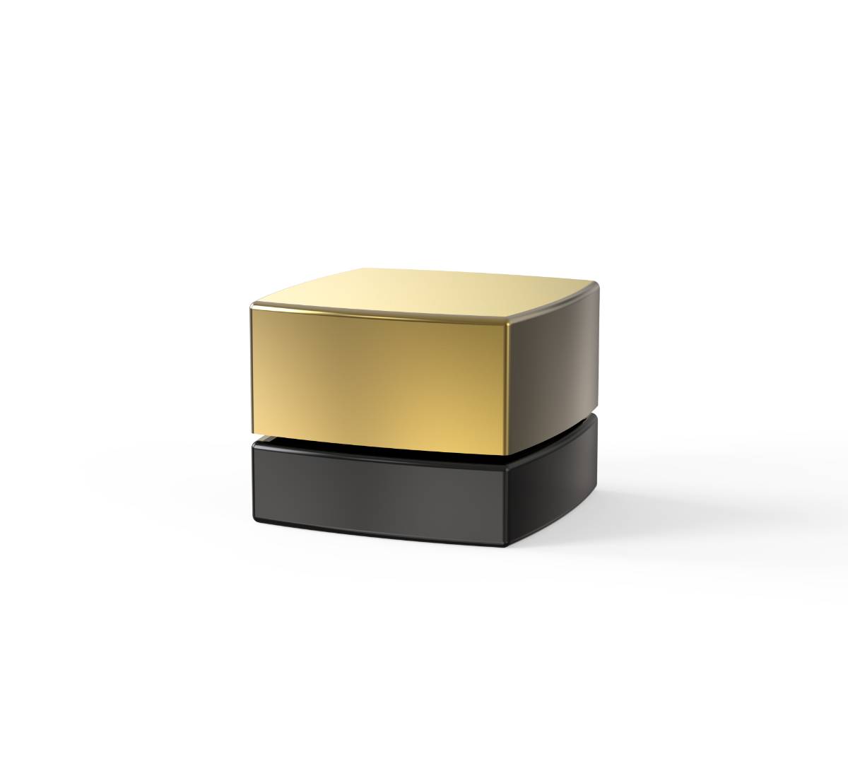New Style Square 5ml Jar - Black Body + Gold Lid