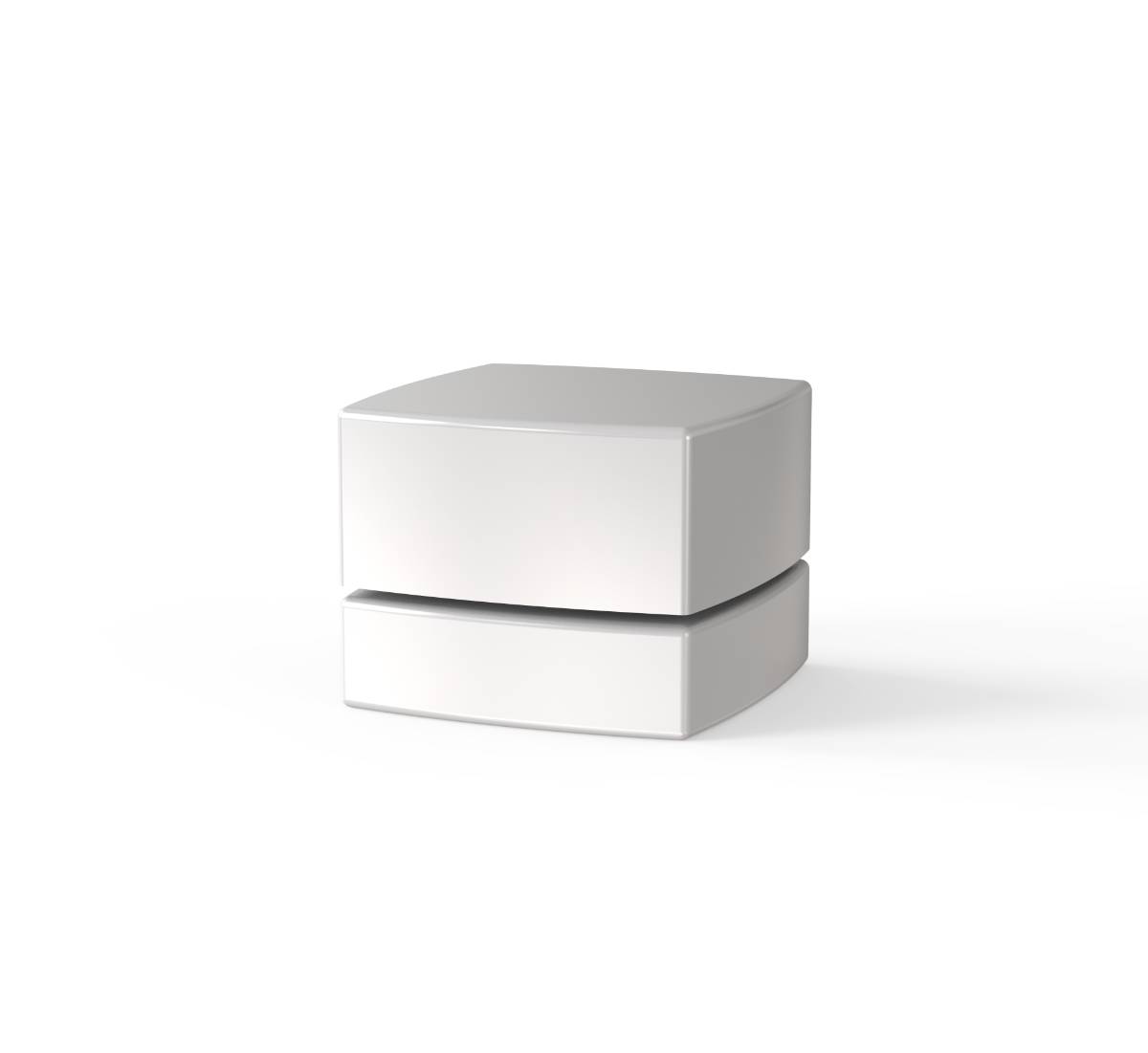 New Style Square 5ml Jar - White Body + White Lid