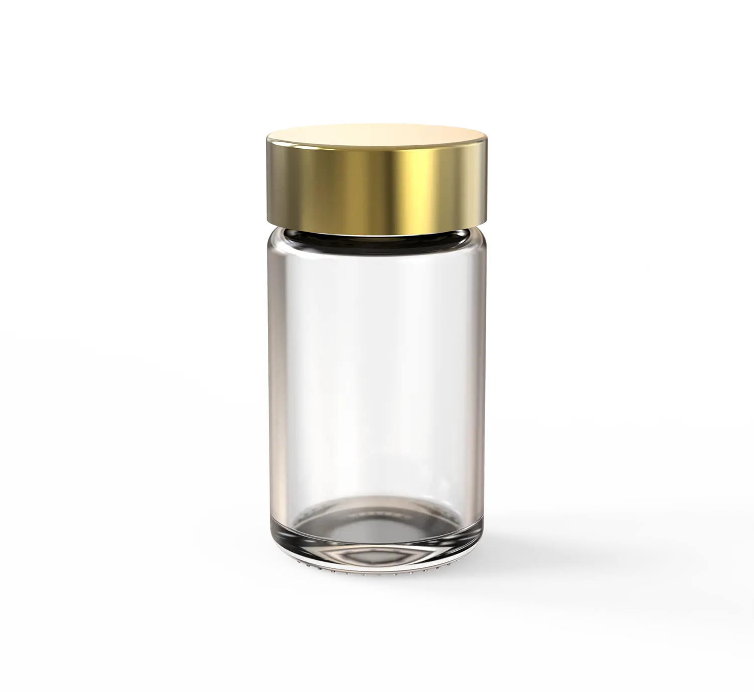 5 Pack Glass Jar (D43xH83) - Gold Lid